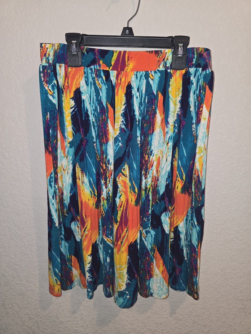 Loveappella Women's Vibrant Abstract Print Skirt - Size L